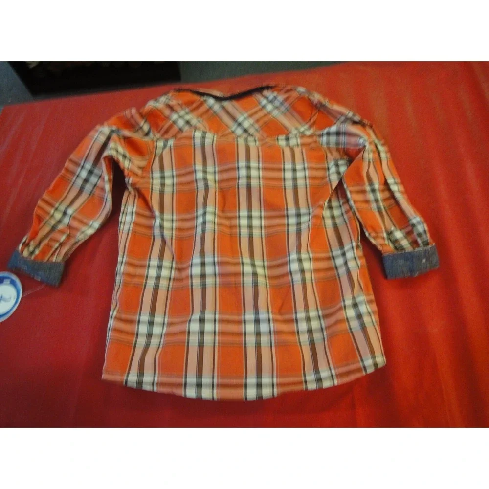 nannette Kids  Boys‎ size 7 button front dress shirt long sleeves NWT multicolor